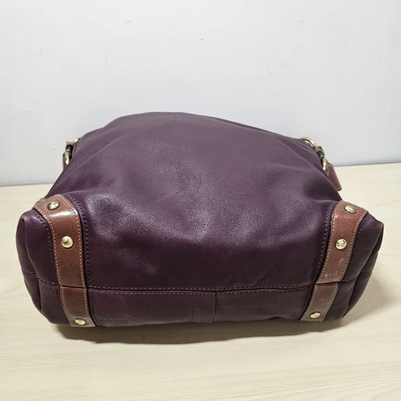 Vintage COACH Carly Hobo Bag Purse Purple Large Y2K No. F0882-10616 - Picture 3 of 16